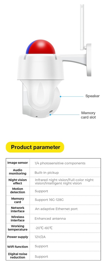 CAMERA 2MP WIFI ICAM365 P19-135-C