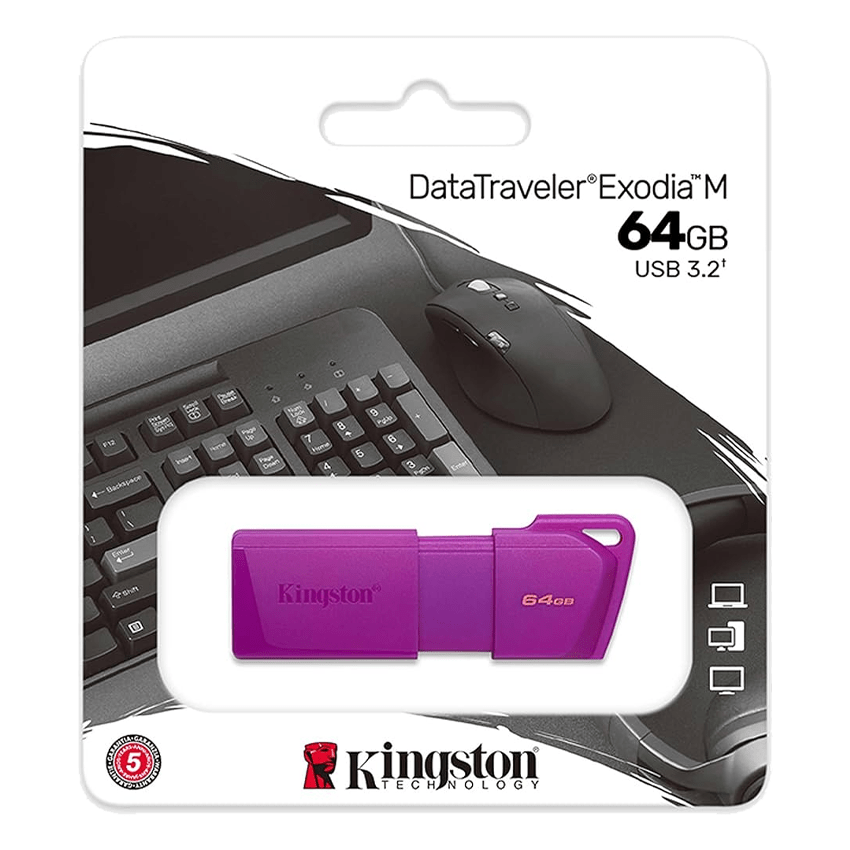 [KC-U2L64-7LP] KINGSTON DATATRAVELER EXODIA M 64GB PURPURA