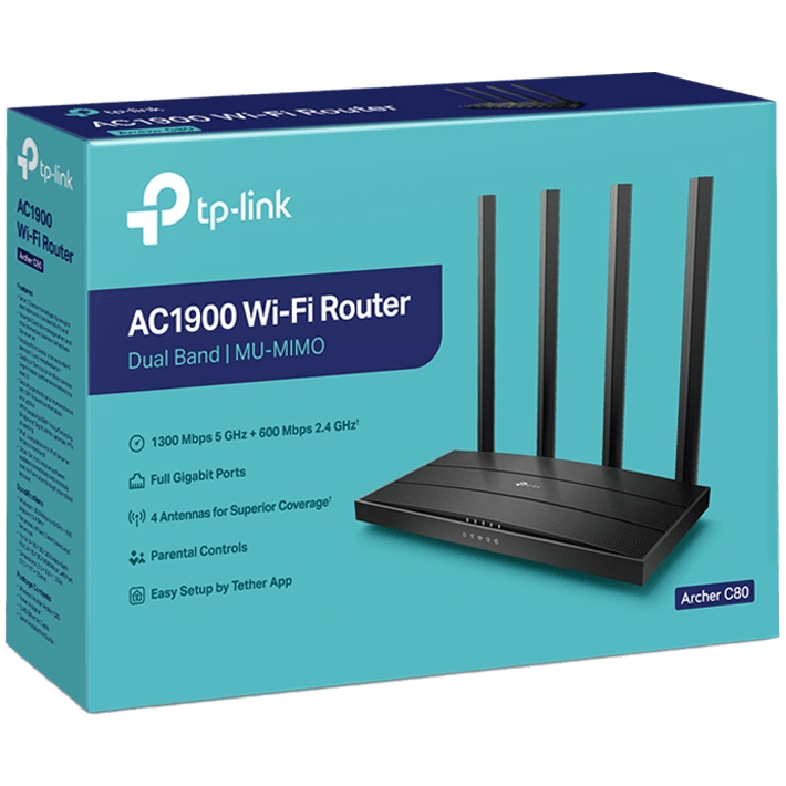 [TPL-ARCHER-C80] TP-LINK ARCHER C80 - ROUTER WIFI AC1900 DOBLE BANDA GIGABIT