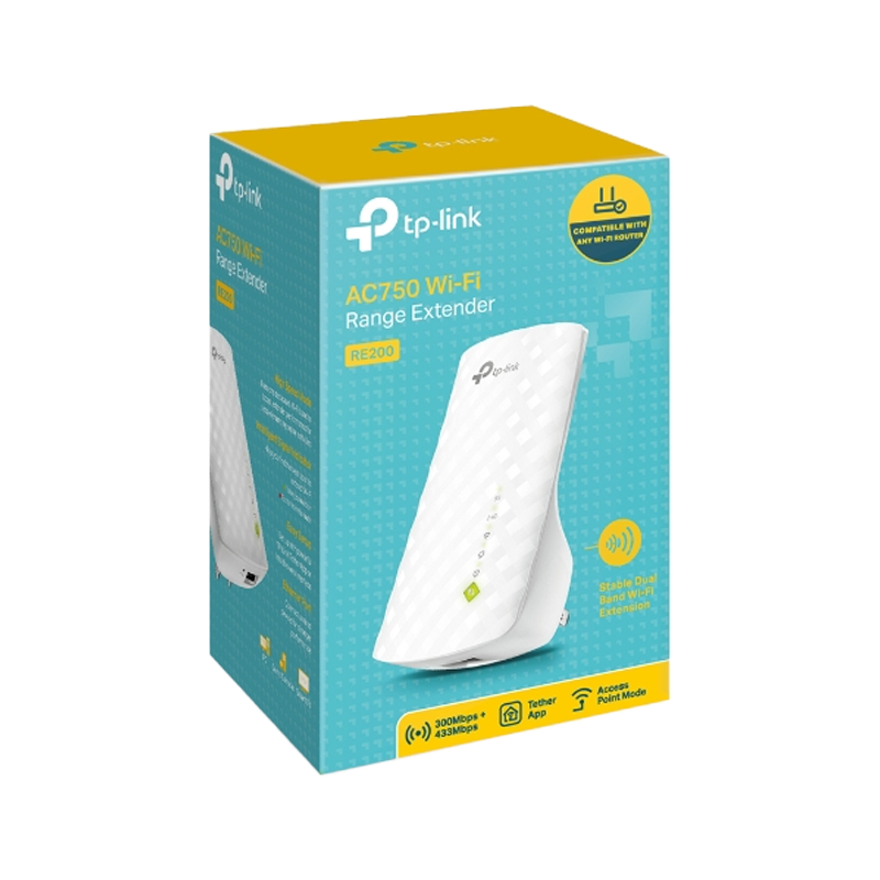 [TPL-RE200] TP-LINK EXTENSOR DE RANGO WIFI AC750 RE200