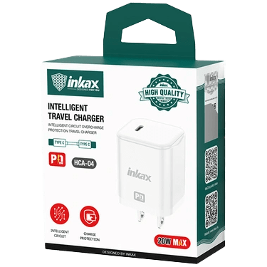 [INKAX-HCA-04-C] INKAX CARGADOR USB-C 20W HCA-04 CON CABLE