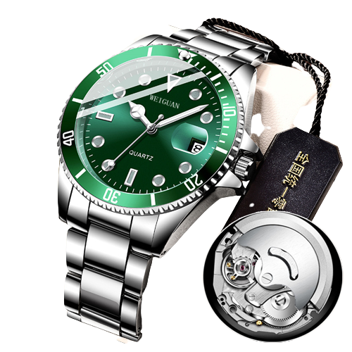 [MECÁNICO-728-VERDE] RELOJ MECÁNICO CON CALENDARIO LUMINOSO Y IMPERMEABLE 728 VERDE