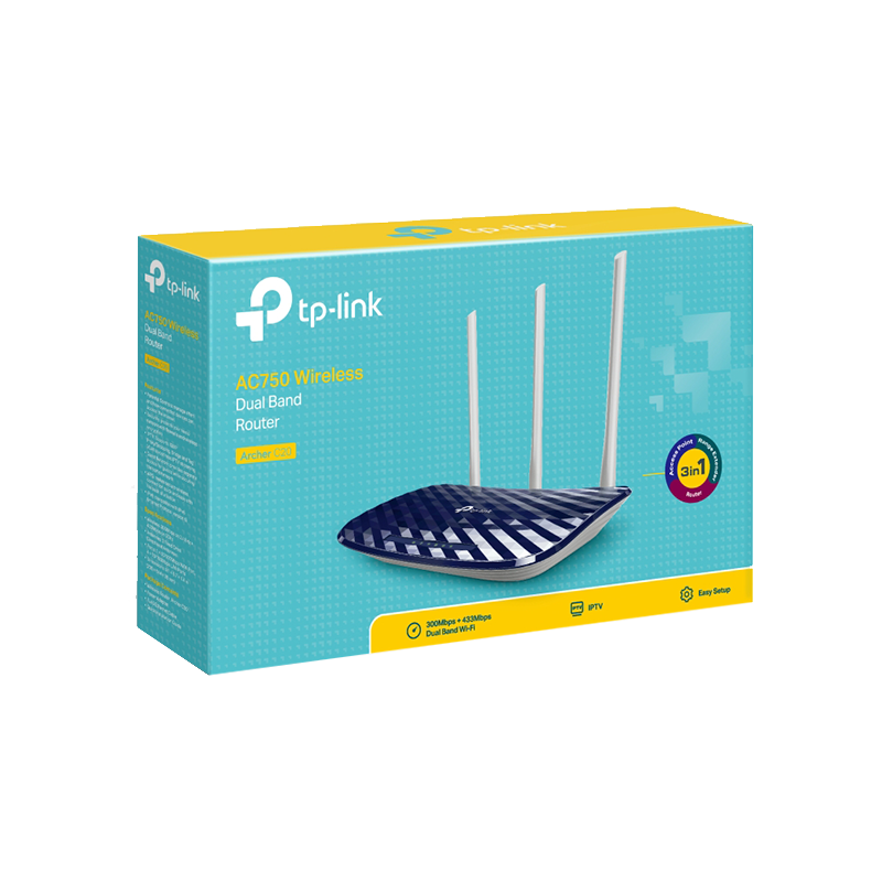 TP-LINK ROUTER WIFI AC750 DOBLE BANDA - ARCHER C20