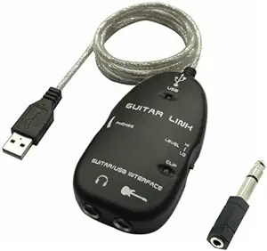 [ADA-GUITARRA-DBR] CABLE USB DE CONEXIÓN DE INTERFAZ DE GUITARRA PARA GRABACIÓN DE COMPUTADORA PC/MAC