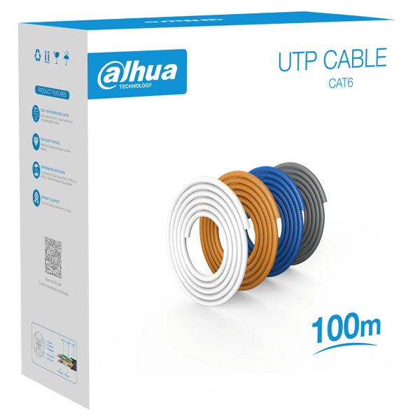 [PFM920I-6UN-C-100] DAHUA - CABLE UTP CAT.6 100M 24AWG COBRE 100%