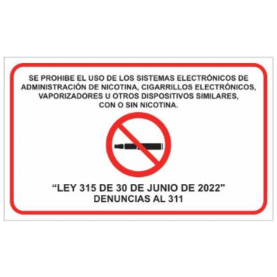 [SIGN-VAPE] LETRERO PROHIBIDO VAPORIZADORES