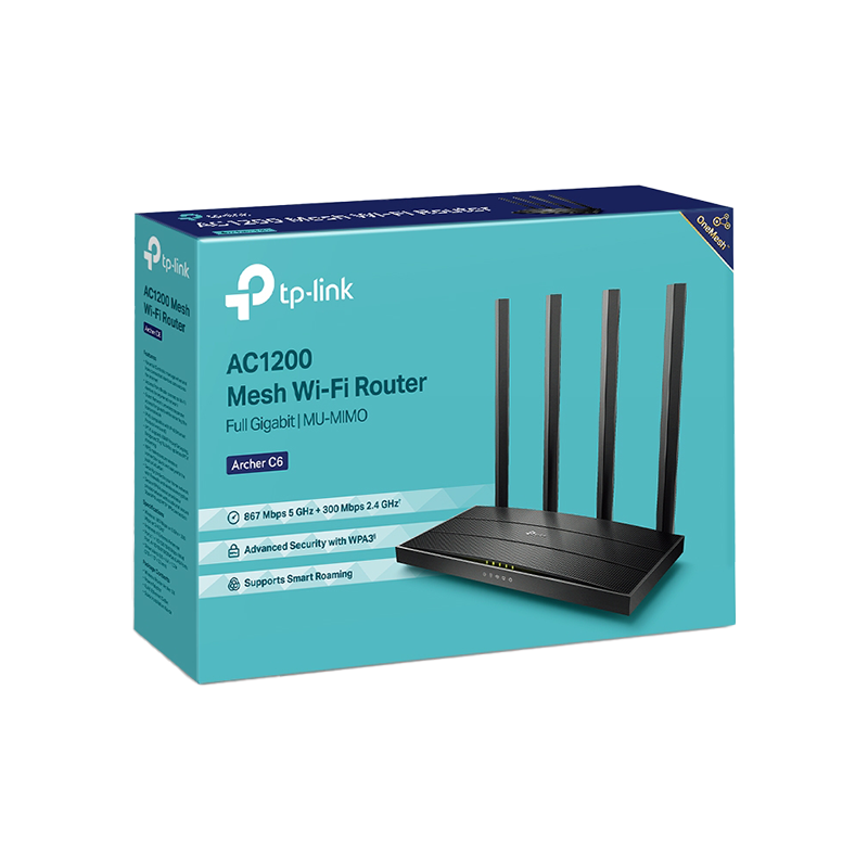 [TPL-ARCHER-C6] TP-LINK ROUTER WIFI AC1200 GIGABIT ONEMESH ARCHER C6