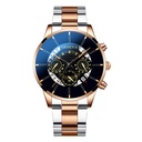 RELOJ GENEVA PARA HOMBRE ROSA PLATEADO CON CORREAS DE ACERO