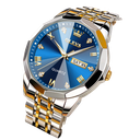 RELOJ OLEVS 9931 CORREA ACERO AZUL DORADO