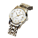 RELOJ MECÁNICO CON CALENDARIO LUMINOSO Y IMPERMEABLE 728 DORADO-BLANCO