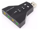 ADAPTADOR DE AUDIO USB EXTERNA DOBLE SALIDAS 7.1 PARA DJ